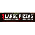 Dominos - 3 Large Traditional Pizzas + 2 Garlic Bread, 2 1.25L Pepsi $35.95 Delivered (code)