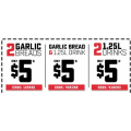 Dominos - 2 Garlic Breads $5 | Garlic Bread &amp; 1.25L Drink $5 | 2 1.25L Drinks $5 (codes)