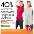 Target - 40% off women&#039;s activewear and fleece. Hurry, today only!