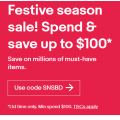 eBay - Spend &amp; Save Offers: $10 Off $100+ | $50 Off $500+ | $100 Off $1000+ Orders (code)
