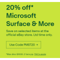 eBay - 20% Off Microsoft Surface &amp; More (codes)! Max. Discount $1000