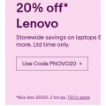 eBay Lenovo - 20% Off Everything (code)! Max. Discount $1000