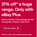 eBay - 21st Birthday Sale: 21% Off Huge Range of Items (code)! Plus Members Only