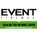 Event Cinemas: GA Ticket for $11.48, Multiple Locations across NSW, QLD and NT @ Groupon