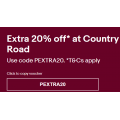 eBay - Extra 20% Off at Country Road (code)