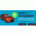 Gumtree - EOFY Giveaway: List Your Car &amp; Get $20 in your PayPal Account