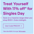 eBay - 11/11: Singles Day 2019: 11% Off Everything (code)! Today Only