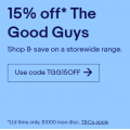 eBay The Good Guys - 15% Off Storewide + Notable Offers (code)! Max. Discount $1000