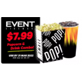 Events Cinema - Small Popcorn and Small Drink Combo for $7.99, Multiple Locations (Up to $13.90 Value) @ Groupon