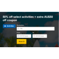 Expedia A.U - 50% Off Select Activities + Extra $50 Off (code)