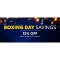 Expedia A.U - Boxing Day 2019 Sale: 30% Off Selected Hotels + Extra 15% Off (code)! Starts 9 A.M Thurs 26th Dec