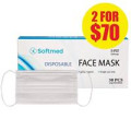 Softmed 3 Ply Face Masks 50 Pack (TGA Approved): 1 Pack  $39.90 or 2 Pack $70 Delivered @ Chemist Warehouse/mychemist