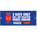 First Choice Liquor - 3 Days Sale: 40% Off Selected Wines (code)! Online Only