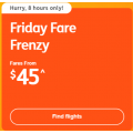 Jetstar - Friday Fare Frenzy: Domestic Flights from $45 e.g. Sydney to Gold Coast $45 etc.