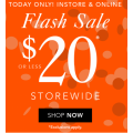 Millers - Flash Sale: Nothing Over $20 Sale: Up to 80% Off RRP e.g. Comfort Spot Short $10 (Was $40) etc.