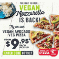 Dominos - Vegan Avocado Veg Pizza $9.95 Pick-up (code)
