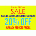 Fila - Weekend Flash Sale: 20% Off on Sale Kid&#039;s School Uniform Collection &amp; All Kid&#039;s Footwear (code)