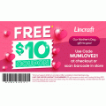 Lincraft - Mother&#039;s Day Special: Free $10 Coupon - Minimum Spend $20 (code)! Club Members Only