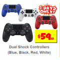 JB Hi-Fi - PS4 PlayStation 4 Dualshock 4 Wireless Controller $59 (Blue, Black, Red, White)! 3 Days Only
