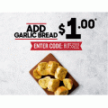 Pizza Hut - Add Garlic Bread for $1 (code)