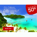 Hotels.com - Global 24 Hour Sale: Up to 50% Off Hotel Booking + Up to 8% Off (code)