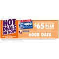 The Good Guys - Unlimited Talk &amp; Text Telstra Powered 60GB Data Plan $65/Month + Bonus $400 The Good Guys Gift Card