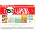 Coles - 15% Off Nintendo eShop, The Kids Card, The Teen Card, The Him Card, The Her Card, The Cinema Card, The Pamper Card,