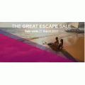 Virgin Australia - Great Escape Sale: Domestic One-way Flight Fares from $75 (1 Week Only)