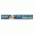 Groupon - 10% Off Travel Deals (code)! 1 Days Only