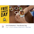 GYG Rutherford NSW - Free Burrito Day - Thurs 28th Nov