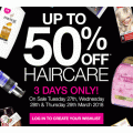 Priceline - Up to 50% Off Haircare; 50% Off Hair Brushes &amp; Hair Accessories; 30% Off Electrical (3 Days Only)