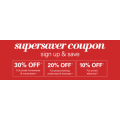 Harris Scarfe - Supersaver Coupons: 10% Off Electrical; 20% Off Underwear &amp; Footwear; 30% Off Full Priced Homeware etc.