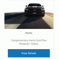 HERTZ - Complimentary Hertz Gold Plus Rewards Status: 10% Off Standard Rates Car Rental @ AMEX