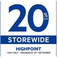 Yd -  20% Off HighPoint Store (VIC)! Today Only 