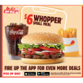 Hungry Jacks - Whopper Small Meal $6 Pick-Up via App