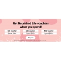 Nourished Life - Spend &amp; Save: $10 / $20 / $30 Voucher with $99+ / $149+ / $199+ Spend