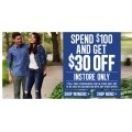 Spend $100 and Get $30 Off - Instore Only @ Jeanswest