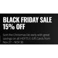 HOYTS Cinema - Black Friday / Cyber Monday Sale: 15% Off E-Gift Cards &amp; Free Delivery (Today Only)