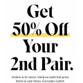 Hush Puppies - Get 50% Off 2nd Pair of Footwear (In-Store &amp; Online)
