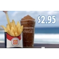 Hungry Jacks – Thick Cut Chips with a Frozen Coke for $2.95