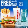 Hungry Jack&#039;s - FREE Coca Cola Glass with any Large Meal (4 Colors)