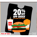 Hungry Jacks - 20% Off Pick-Up Orders via App - Minimum Spend $10 (code)
