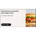 Hungry Jacks - $5 Off Orders via Uber Eats - Minimum Spend $15