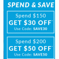  Hush Puppies - Spend &amp; Save Offers: $30 Off $150 Spend &amp; $50 Off $200 Spend Full Priced Items (codes)