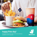 Huxtaburger - Happy Fries Day: Free Regular Chips with Orders via Deliveroo - Minimum Spend $15