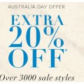 The Iconic -  Australia Day Sale  - Extra 20% Off Over 300 Sale Styles (code)! Ends Tues, 26th Jan