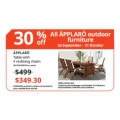IKEA - Big Price Drop Sale: Up to 75% Off Items e.g. APPLARO Table with 4 Reclining Chairs $349.3 (Was $499) etc.