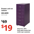 IKEA - Big Savings Sale: Up to 75% Off Sale Items e.g. HELMER 8x69cm Drawer Unit $19 (Was $69); TANKVARD Easy Chair $50 (Was