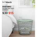 IKEA - March Sale: Up to 85% Off Clearance Items + Extra $10 (code) e.g. KVISTBRO Storage Table 44cm $15 (Was $30); SKUBB Storage Case $3 (Was $15.99) etc.