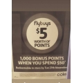 Coles - 1000 Bonus Flybuys Points When You Spend $50+ (code)! $5 Worth of Points